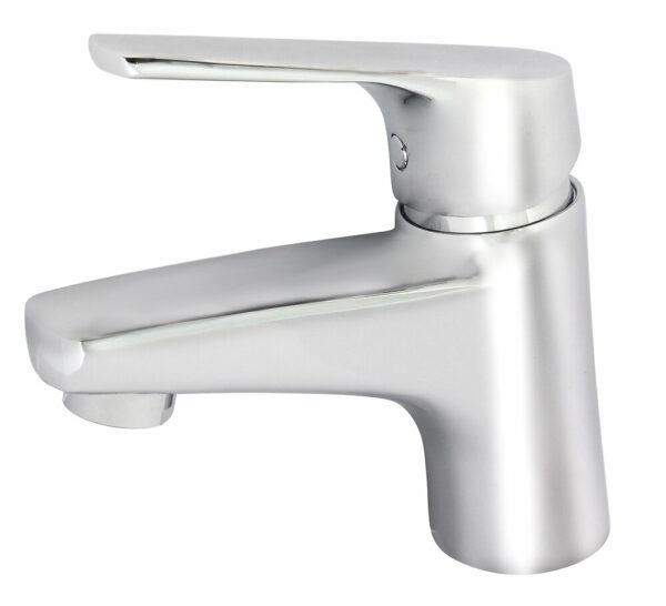 Mitigeur lavabo bec bas à économie d'eau Chrome avec vidage Latone – Monocommande, fabrication française, garantie 10 ans