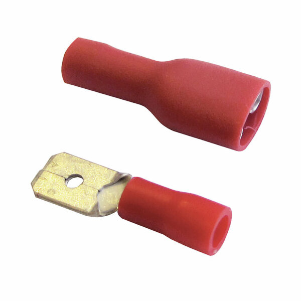 Cosses isolées 1,5 mm² - Longueur 6.3mm, Clip, Facile à Installer