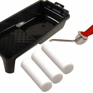 Ensemble pour résine de rénovation avec mini bac, rouleau et recharges - idéal pour peinture et vernis