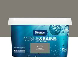 Peinture Cuisine et Bains Trop taup' Satin - 2L | Protection Murale Résistante à l'Humidité