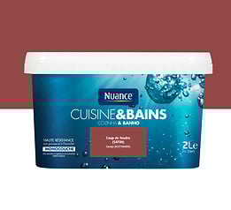 Peinture Cuisine et Bains Nuance - Coup de Foudre Satin 2L – Résistante à l'Humidité et Facile à Nettoyer