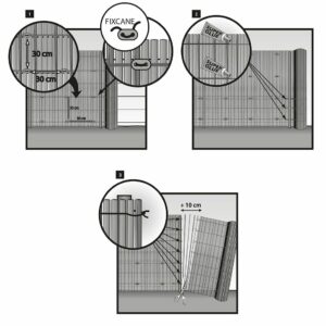 Canisse double face 1x3m bambou
