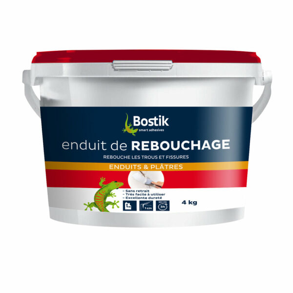 Enduit de Rebouchage Pâte 4 kg BOSTIK - Application Facile pour Réparations Rapides