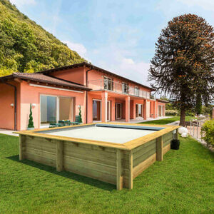 Piscine urbaine 4.20x3.50x1.33m avec couverture automatique intégrée
