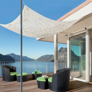 Filet D'Ombrage Réversible Bicolore "Sahara" 2,4 x 3 m - Gris Clair/Foncé, Anti-UV