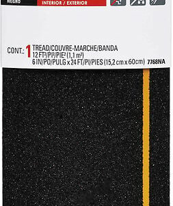 Bande antidérapante couvre-marche réfléchissant noir 60cmx15cm pour une sécurité optimale