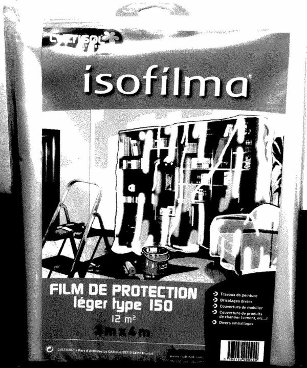 Film de Protection 3x4 m en Polyéthylène - Idéal pour la Rénovation et le Bricolage