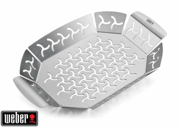 Panier à légumes - grand modèle, acier inoxydable pour barbecue