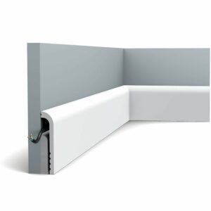 Plinthe de rénovation Orac Decor - 12x2,5x200cm (h x p x L) - surplinthe décorative polymère Pack 2 pièces