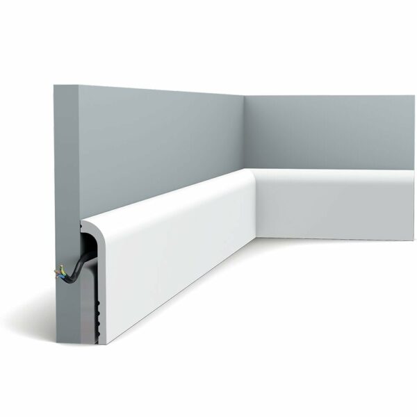 Plinthe de rénovation Orac Decor - 12x2,5x200cm (h x p x L) - surplinthe décorative polymère Pack 2 pièces