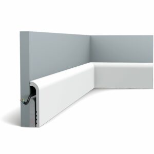 Plinthe de rénovation Orac Decor - 12x2,5x200cm (h x p x L) - surplinthe décorative polymère Pack 2 pièces
