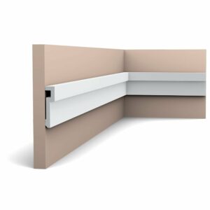 Cimaise murale Orac Decor PX198 couleur blanc - 2,0x8,3x200cm
