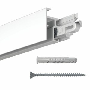 Cimaise Click+ Rail R20 Blanc 200cm + clips + vis & chevilles multimatériaux - C