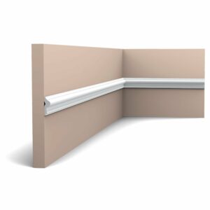 Cimaise murale Orac Decor - 2,5x0,8x200cm (h x p x L) - moulure décorative polymère Carton 8 pièces