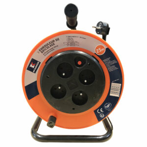 Enrouleur bricolage 3G1.5 - 25m avec protection contre la surchauffe et pour les enfants