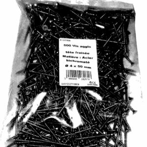 500 vis agglo acier tête fraisée Pozidriv 4x50mm – Trouvailles pour l'assemblage facile
