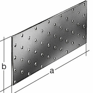 Platine multi-trous galvanisée sendzimir 140x60x2mm – Fixation robuste pour projets de bricolage et rénovation
