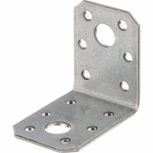 Équerre d'assemblage galvanisée Sendzimir 60x80x60mm – Fixation robuste pour charpente en bois