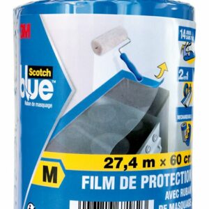 Bâche Pré Adhésive en Dévidoir Taille M Transparent 27mx600mm pour des Finitions Parfaites