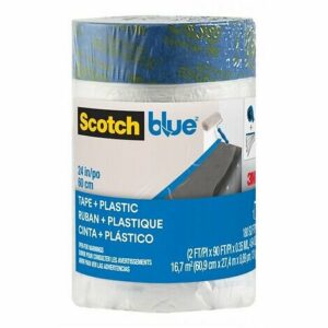 Recharge Bâche Pré Adhésive Taille M Transparent 27mx600mm pour une Protection Optimale pendant vos Travaux de Peinture