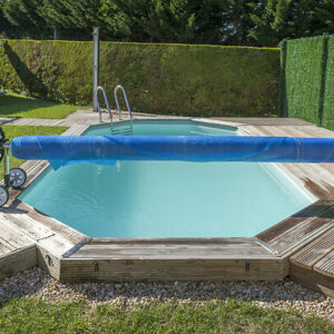 Enrouleur de Bâche Piscine 5,5m – Facile à Manœuvrer pour Piscine Enterrée