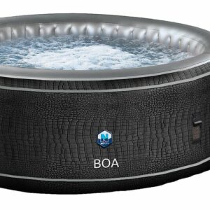 Spa gonflable rond 5-6 places à imprimés Boa - Noir - 196x71cm