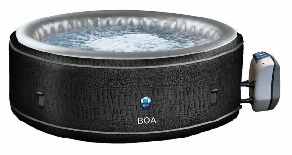 Spa gonflable rond 5-6 places à imprimés Boa - Noir - 196x71cm