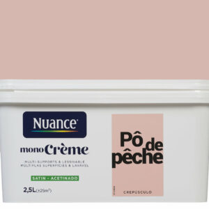 Peinture MonoCrème Satin - Pô de pêche 2,5L | Application Facile & Résultat Parfait