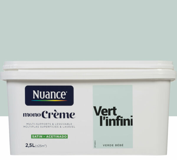 Peinture MonoCrème - Vert l'infini - Satin - 2,5L