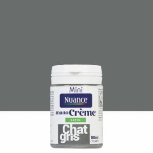 Peinture MonoCrème Chat Gris Satin 50ml - Facile à Appliquer & Durable