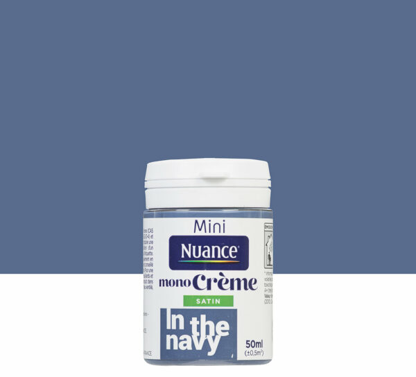 Peinture MonoCrème In the Navy Satin 50ml - Effet Sobriété et Finition Durable