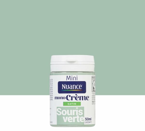 Testeur peinture MonoCrème - Souris verte - Satin - 50ml