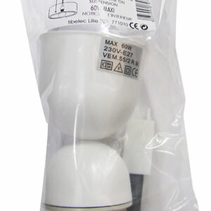 Monture plastique avec douille E27 60W max - Blanc