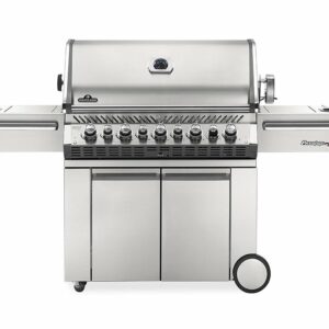 Barbecue à gaz Prestige Pro 665 SIB inox 5 brûleurs + Sizzle Zone + brûleur arrière + fumoir - Napoleon