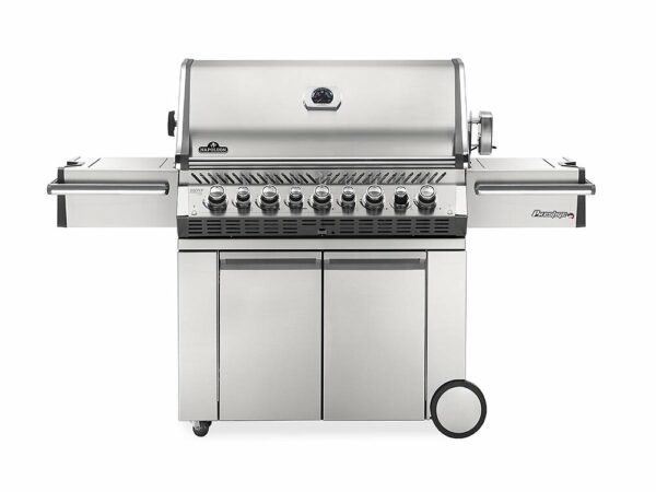 Barbecue à gaz Prestige Pro 665 SIB inox 5 brûleurs + Sizzle Zone + brûleur arrière + fumoir - Napoleon
