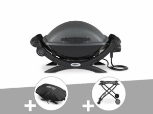 Barbecue électrique Q 1400 + Housse + Chariot – Weber