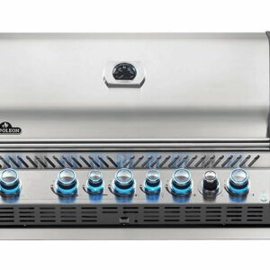 Barbecue gaz encastrable Prestige Pro 665 inox 4 brûleurs + Sizzle Zone + brûleur arrière + Fumage - Napoleon