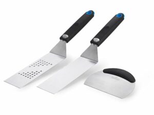 Set d’ustensiles à plancha: 2 spatules flexibles & un coupe légumes- Napoleon