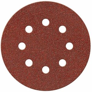 Disques auto-agrippants perforés Grain 80 - Lot de 5, 125mm pour ponceuse excentrique, idéal bois & métal
