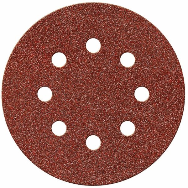 Disques auto-agrippants perforés Grain 80 - Lot de 5, 125mm pour ponceuse excentrique, idéal bois & métal