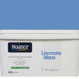 Peinture bicouche Les mots bleus Satin 2.5L - Peinture pour murs et boiseries
