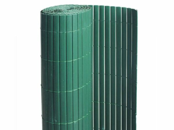 Canisse PVC double face Vert 6 m - 2 rouleaux de 3 x 1 m - Jardideco
