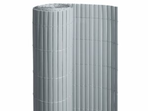 Canisse PVC double face Gris 6 m – 2 rouleaux de 3 x 1,50 m – Jardideco