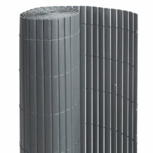 Canisse PVC double face Anthracite 6 m - 2 rouleaux de 3 x 1,50 m - Jardideco