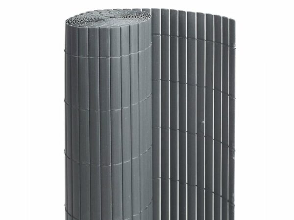 Canisse PVC double face Anthracite 6 m - 2 rouleaux de 3 x 1,50 m - Jardideco