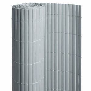 Canisse PVC double face Gris 18 m - 6 rouleaux de 3 x 1,20 m - Jardideco pour occultation de jardin