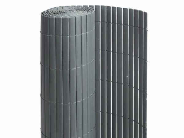 Canisse PVC double face Anthracite 18 m - 6 rouleaux de 3 x 1 m - Jardideco