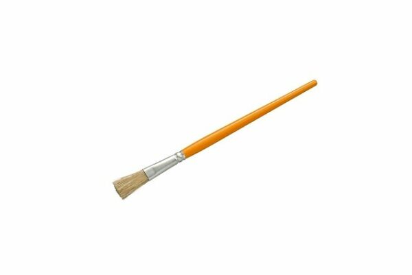 Pinceau raccord N6 avec soies naturelles, manche laqué en bois et virole en aluminium – Outil de peinture haut de gamme