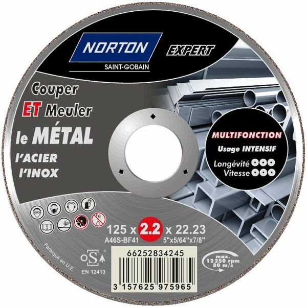 Disque à Tronçonner Multifonction 125mm - Polyvalent pour Meuleuse d'Angle