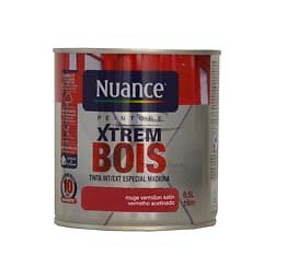 Peinture XTREM Bois Satin Rouge Vermillon 0,5L - Idéale pour Boiseries Intérieures et Extérieures